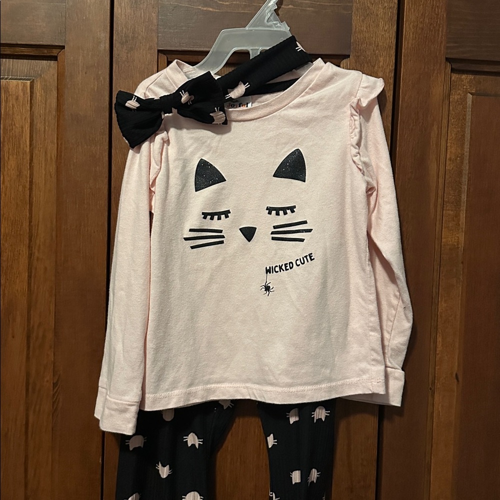 Joyful Moments Pink Cat Outfit